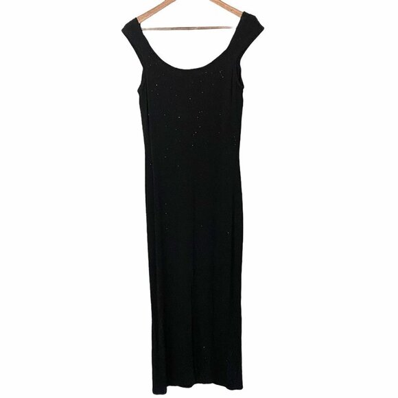 Gunne Sax Jessica McClintock Vintage Beaded Stretch Sleeveless Maxi Evening Gown - Picture 10 of 10